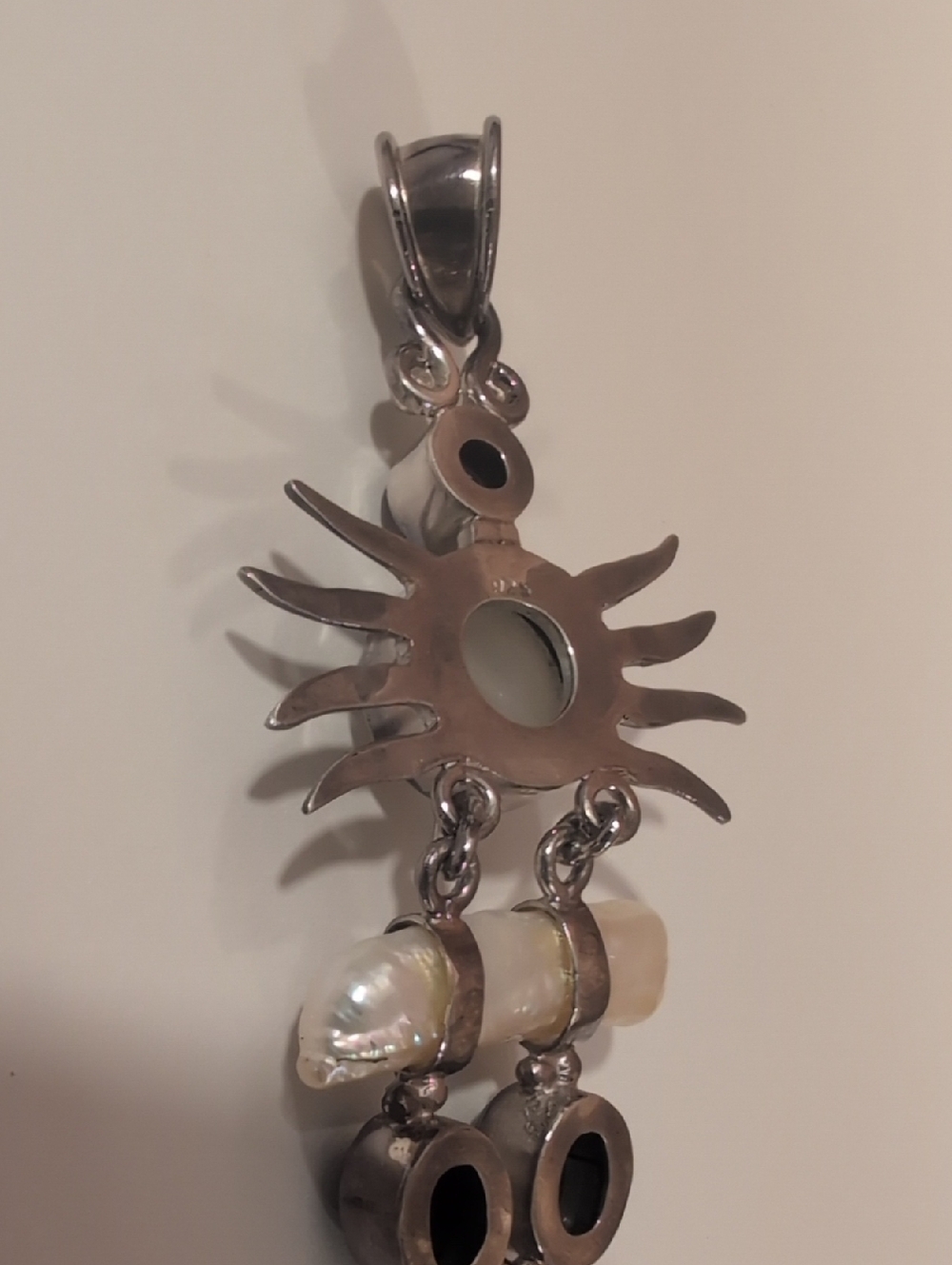 Sterling Silver Celestial Gemstone And Pearl Pendant - Picture 10 of 13